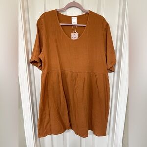 chinese dress ladies THE LAURE DRESS in CITRUS AWNING STRIPED GAUZE – Lisa Marie Fernandez main image 1